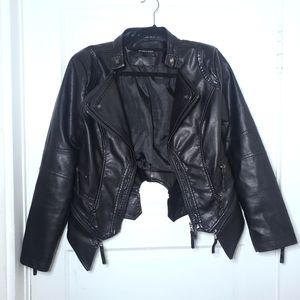Chou Yatou Vegan Leather Biker Jacket